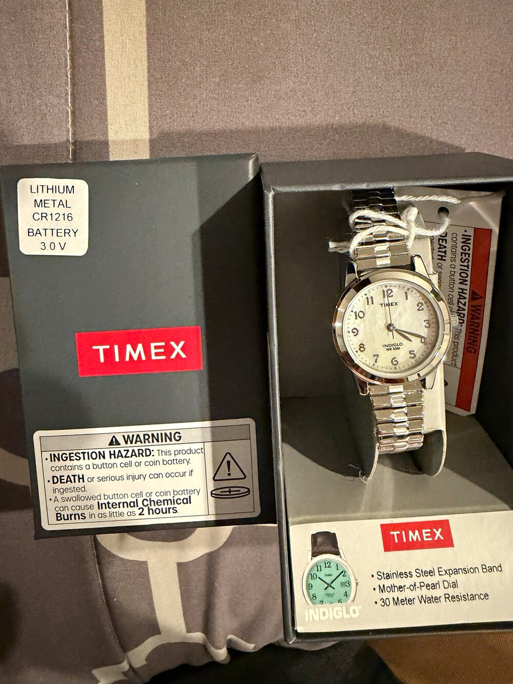 Timex Timecenter Women’s Analog Quartz Watch INDIGLO WR 30m Silver Bracelet